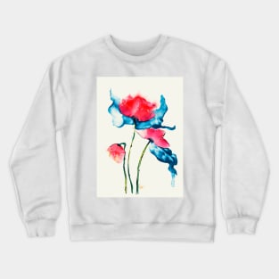 Poppies in Watercolour Crewneck Sweatshirt